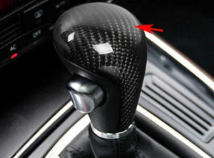 Cubierta de manija de perilla de cambio de marchas LHD de fibra de carbono real para 08-12 A5 S5 - Imagen 1 de 1