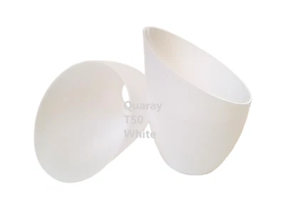 2-Pack 4-1/2" Quaray T50 White Plastic Lamp Shade for Torchiere Floor Lamp - Image 1 of 4
