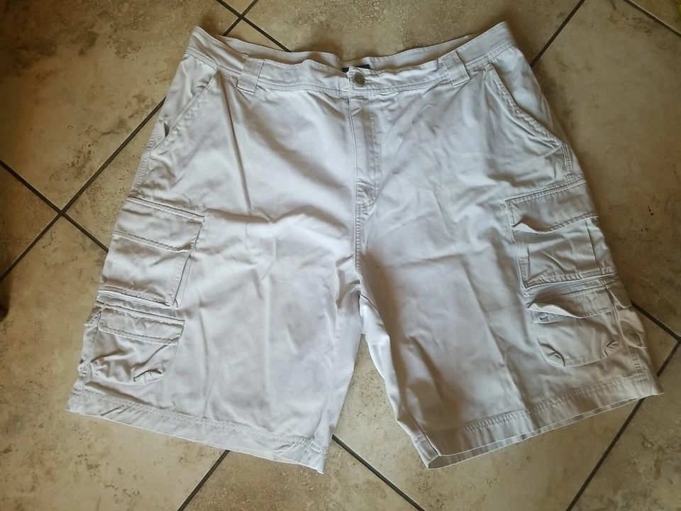 Pantalones Cortos Club Room by Charter Club Para Hombre Caqui Piedra Blanco Carga Algodón Talla 44 Foto 1 de 4