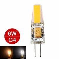 Dimmable Mini G4 COB LED Light Bulb 6W Lamp AC/DC 12V Warm /Cold White Bulb