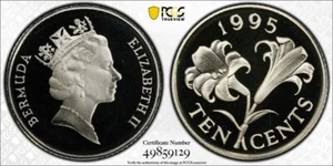 1995 10C PCGS PR70DCAM Bermuda - Picture 1 of 5