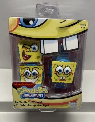 Reloj Nickelodeon Bob Esponja Pantalones Cuadrados LCD 2011 Viacom Nuevo En Paquete RARO Foto 1 de 4