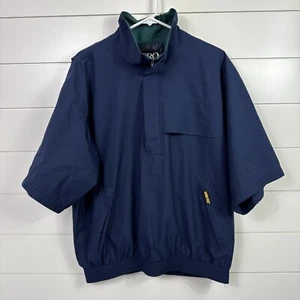 Men's Zero Restriction Navy Blue 1/2 Zip Pullover Goretex Rain Golf Jacket sz L - Picture 1 of 7