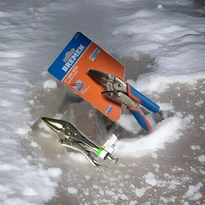 Bremen 6" long nose locking pliers /Pittsburgh mini vice 6" Locking Pliers - Image 1 of 4