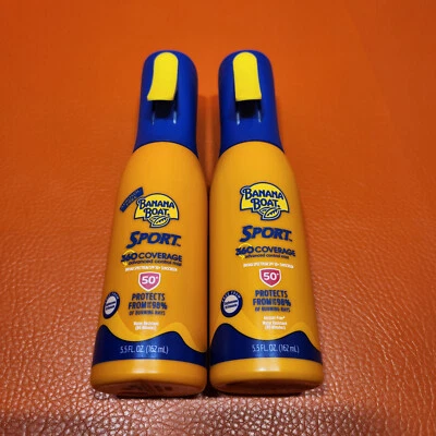 Banana Boat Sport 360 FPS 50 Protector Solar 5.5oz Botellas Spray Fecha 08-2026 Lote de 2 Foto 1 de 4