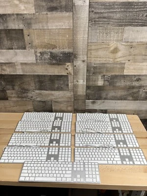 9 Genuine Apple A1243 USB Wired Keyboard Aluminum Slim w/ Numeric KeyPad TESTED! - Image 1 of 4