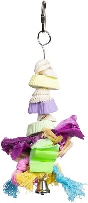 Prevue Hendryx Tropical Teasers Cookies and Knots Bird Toy Shreddable Parrot Toy - Image 1 of 4