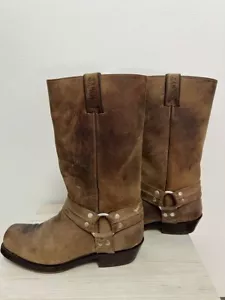 Hombres Sancho Arnés Botas de Motociclista Cuero Marrón Gaucho Cuadrado España EUR 43 - Imagen 1 de 11