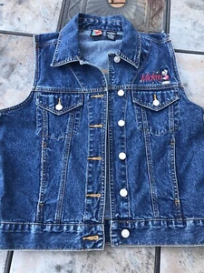 Disney's Mickey Mouse Unlimited Jean Sleeveless Shirt Jacket Small - Picture 1 of 12