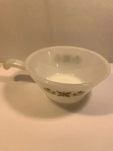 Vintage MCM Fire King Green Meadow mit Griff Anchor Hocking Chili/Suppenschüssel - Bild 1 von 7