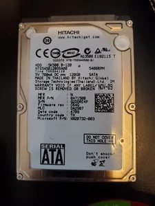 120GB Laptop HDD 5K500 B-120 Hitachi HTS545012B9SA00 5400rpm SATA - Picture 1 of 1
