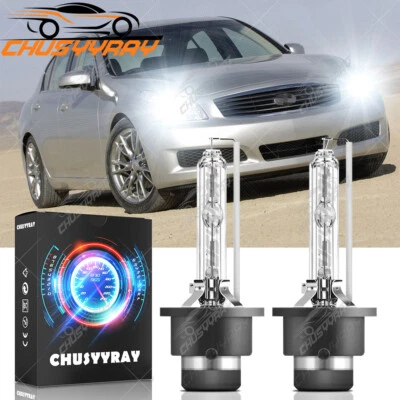 D2S HID Xenon Headlight Bulbs For Infiniti G35 2005-2008 G37 2008-14 Coupe Sedan - Image 1 of 4