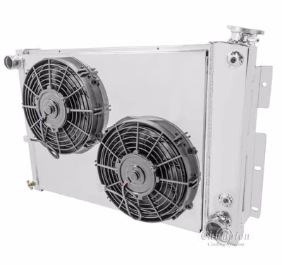 1967 1968 1969 Pontiac Firebird 2 Row DR Radiator 2 x 10" Fan Shroud Combo — 第 1/4 张图片