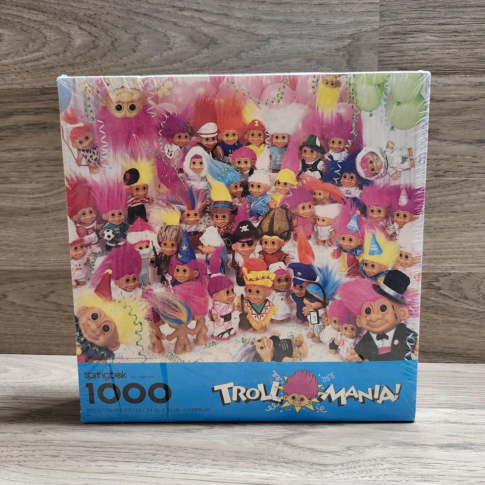 Springbok by Hallmark Troll Mania Puzzle 1000 PC 24 X 30 Russ Berrie 1992