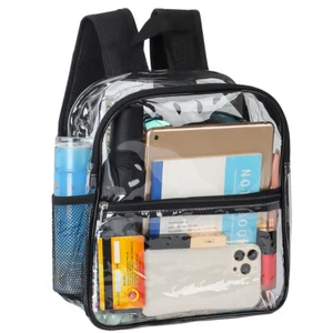 Fashion Heavy Duty Clear Transparent Backpack See Through Bookbag Travel Outdoor - Picture 1 of 12