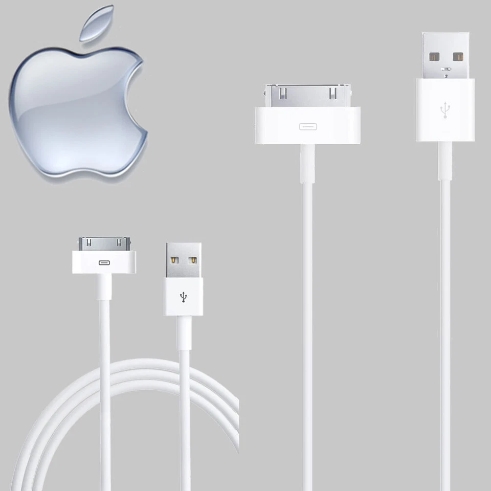 100% GENUINE Apple Cable Sync Charger USB Data Cable for iPhone 4S 4 3GS 3G - Image 1 of 1