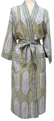 Bata Kimono Larga - Raja Paisley - Talla Libre Foto 1 de 4