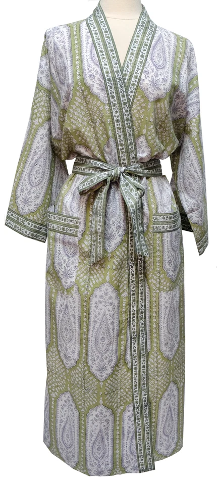 Bata Kimono Larga - Raja Paisley - Talla Libre Foto 1 de 4