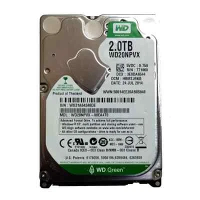 Western Digital WD Green 2TB WD20NPVX SATA 6Gb/s 2.5" 5400RPM HDD Hard Drive - Image 1 of 4