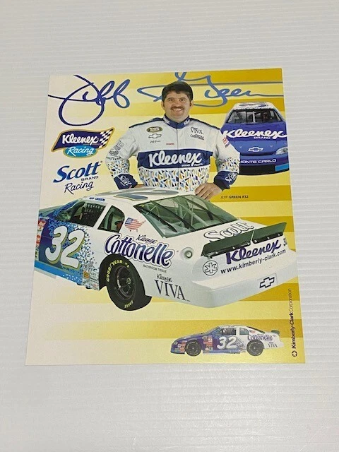 Postal/folleto vintage de Jeff Green Nascar 1999 Foto 1 de 2