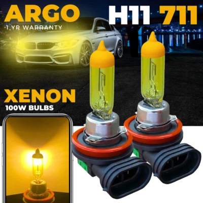 For Audi A4 B8 Front Fog Light Xenon Yellow 100w 2008-2015 Headlight Lamp Bulbs - Image 1 of 4