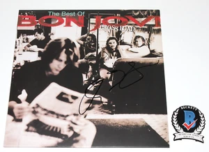 JON BON JOVI FIRMADO LO MEJOR DE CROSS ROAD ÁLBUM DISCO DE VINILO BECKETT CERTIFICADO DE AUTENTICIDAD BAS - Imagen 1 de 5