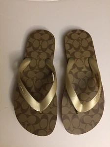 Nuevo calzado chanclas Coach para mujer talla 6B marrón C - Imagen 1 de 4