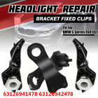 4Pcs Black Car Headlight Repair Bracket For Bmw E60 E61 525I 530I 540I 545I 550I