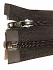  NO-5, YKK,NYLON COIL BLACK ZIP, OPEN ENDED,36 INCHES / 91 CM LONG