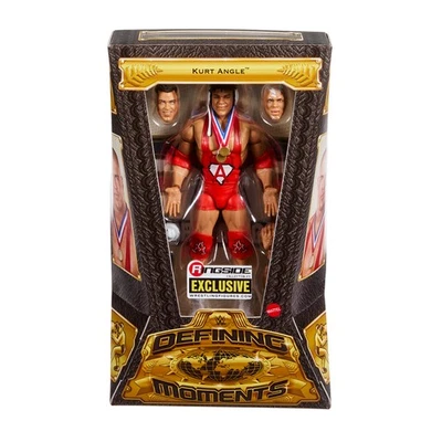 Figura de lucha libre de juguete de Kurt Angle (con peluca) - WWE Defining Moments Foto 1 de 3