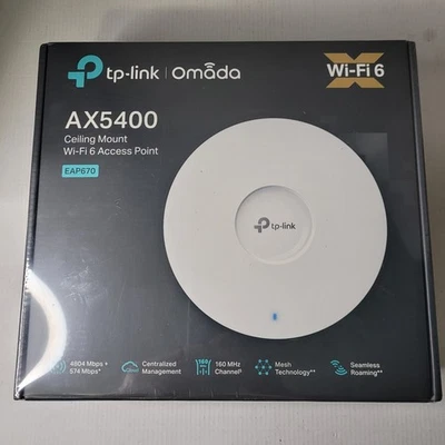 TP-Link EAP670 Ver 2.6 Omada WiFi 6 Ultra Slim AX5400 Wireless 2.5G Access Point - Image 1 of 4