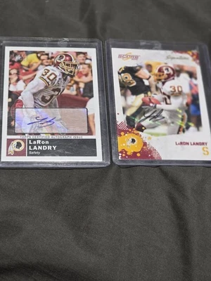 LaRon Landry Autograph Lot (2) – 2010 Topps Magic & 2010 Panini Score Certified - Image 1 of 4