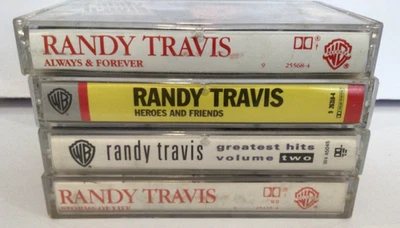 Four Randy Travis Country Music Cassette Tapes Warner brothers *TESTED* - Image 1 of 3