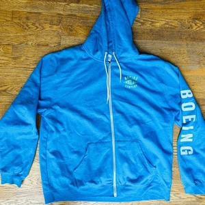 Boeing 16 Company Blue Full Zip Hoodie Size 2xl - Picture 1 of 6