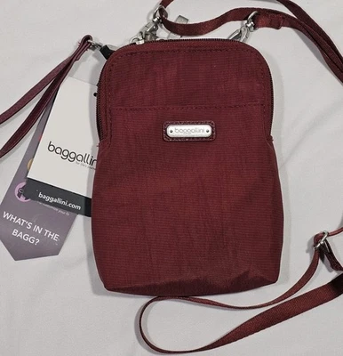 Baggallini Bryant Take Two RFID Mini Crossbody Bag Nylon Travel Organizer Pouch - Image 1 of 4