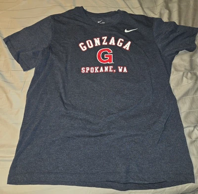 Nike Men's College T-Shirt Gonzaga University Spokane, WA Zags Extra Large Used - Image 1 of 4
