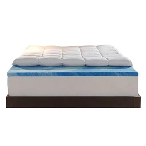 Queen Memory Foam Mattress Topper 4 Inch with Cooling Gel and Pillow Top - Picture 1 of 9