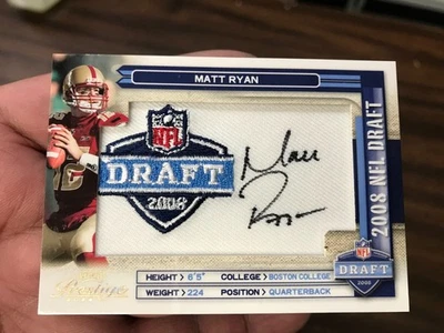 2008 prestige nfl draft logo matt ryan auto /100 rc - Image 1 of 3