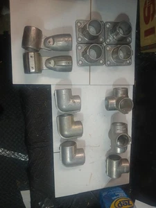 LOT OF RAIL SPEED-RAIL CONNECTORS SWIVEL ELBOWS BRACKETS - Picture 1 of 11
