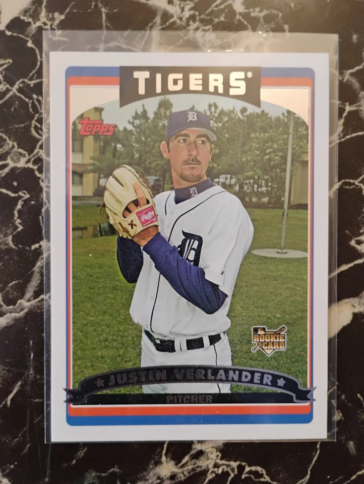 2006 Topps Justin Verlander cartão de novato - Imagem 1 de 2