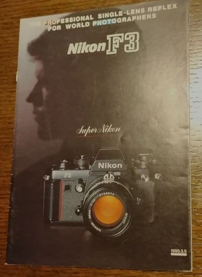 Catalog Nikon F3 camera catalog 1990 Japan ships from Japan - Image 1 of 4