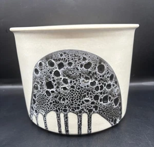 MID CENTURY MOD ANAT LAPID ISRAEL HUGE STUDIO POTTERY PLANTER LAVA SPLAT - Picture 1 of 5
