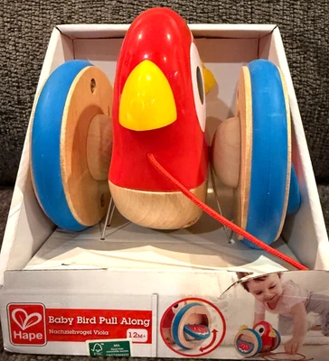 Форма хлопает Baby птица ребенка ясельного возраста тянуть вдоль деревянная игрушка интерактивный 12 М + новый - Изображение 1 из 4