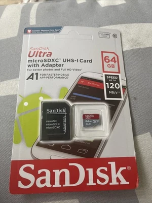 SanDisk Ultra A1 64GB Class 10 SDHC Memory Card (SDSQUAR-064G-GN6MA) - Image 1 of 2