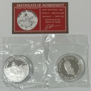 STL Mint Spicy Silver Damn The Torpedoes 1 Oz .999 Silver Art Round W/ COA NEW! - Picture 1 of 1