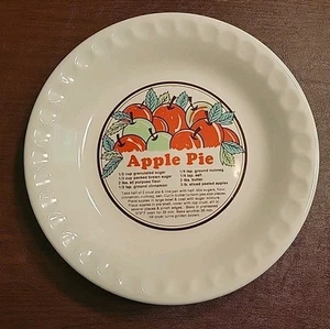Piatto torta ceramica Sunnycraft 11,25" vintage ricetta in rilievo nuovo con etichetta - Foto 1 di 7