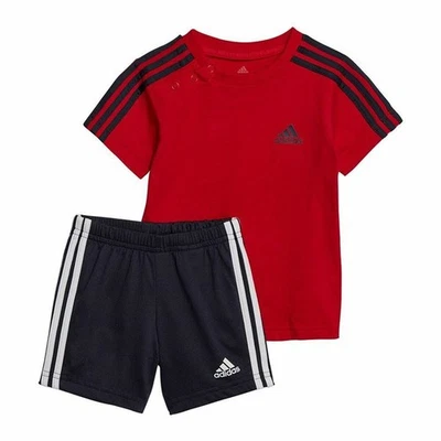 Ensemble de Sport pour Enfants Adidas 3 Stripes Rouge - Photo 1/3