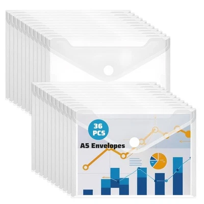 Wasserdichte PP-Dokumententasche A5 | Transparente Sammelmappe - Bild 1 von 4