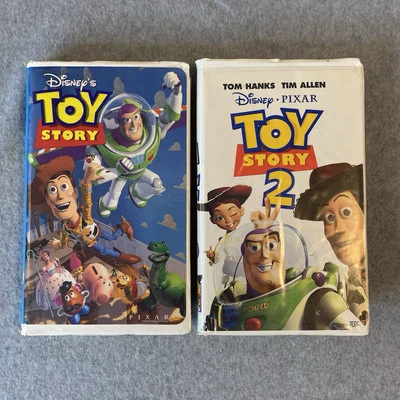 Disney Pixar Toy Story 1 VHS 1996 and Toy Story 2 1999 Bundle Clamshell Movies - Image 1 of 4