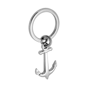 Portachiavi ad Anello con Ancora in Acciaio - Picture 1 of 1